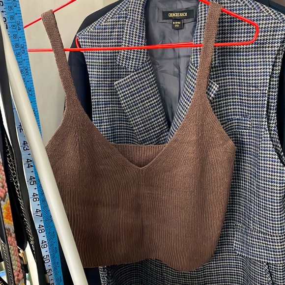 None Tops - Rib-knit top